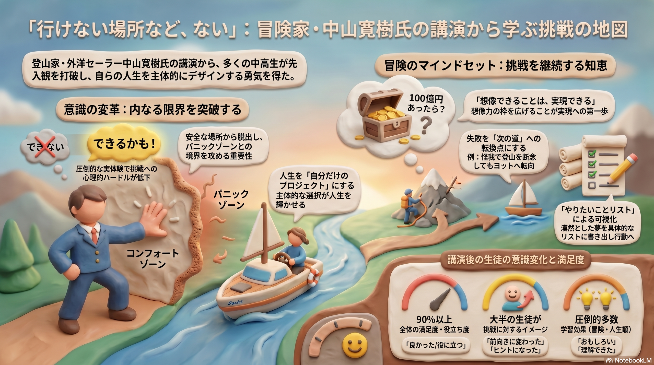 冒険家中山氏の挑戦の地図